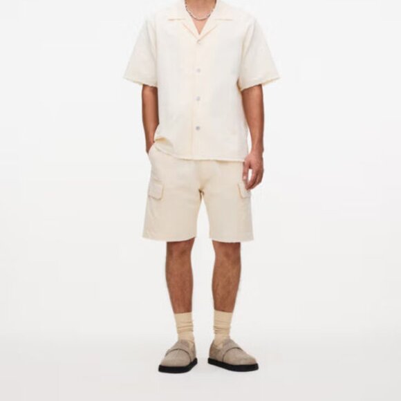 BNWT SS25 OAS ECRU MITTY CANVAS SHORTS M - Picture 1 of 12